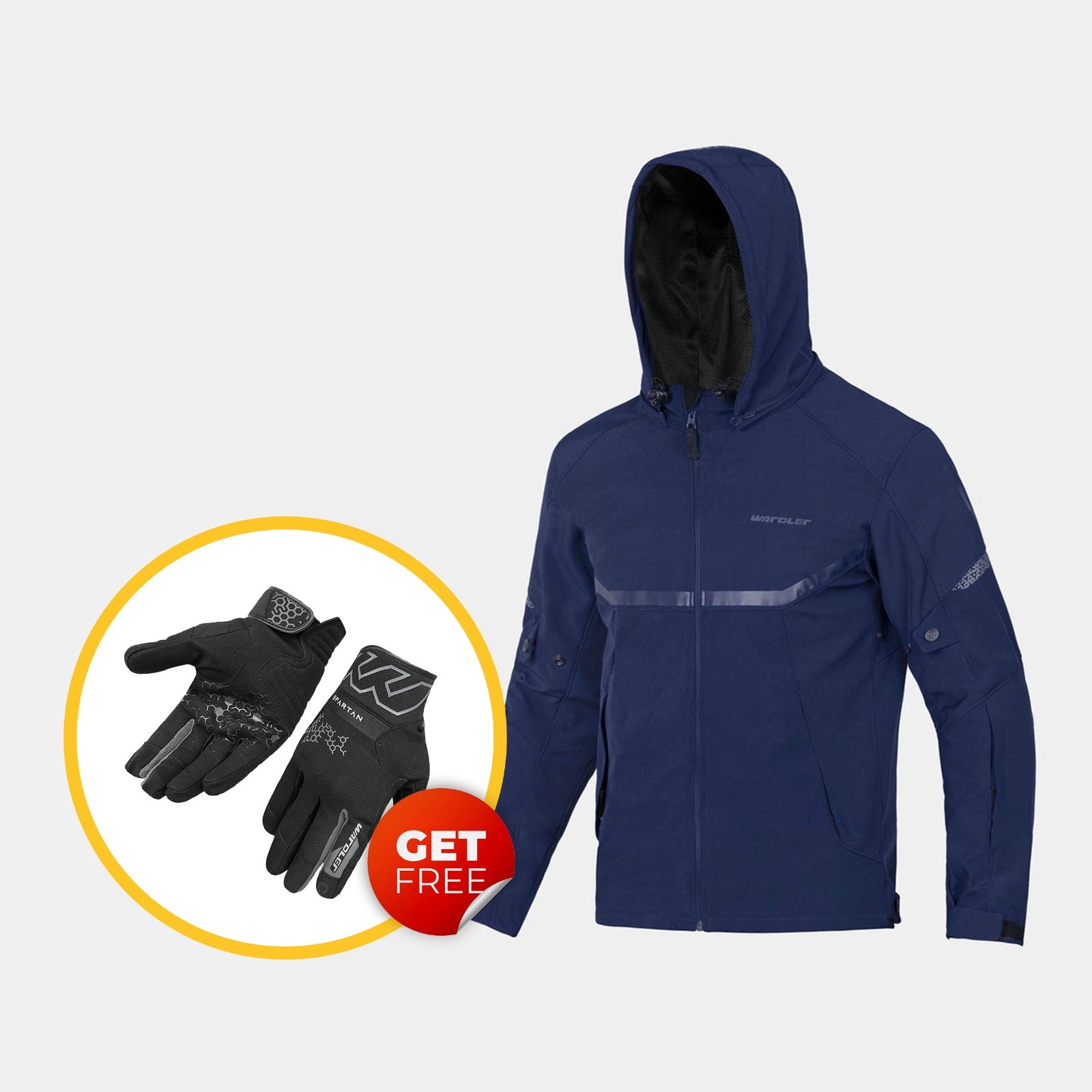 Razor Softshell Jacket / Navy Blue / Motorcycle Riding Hoodies