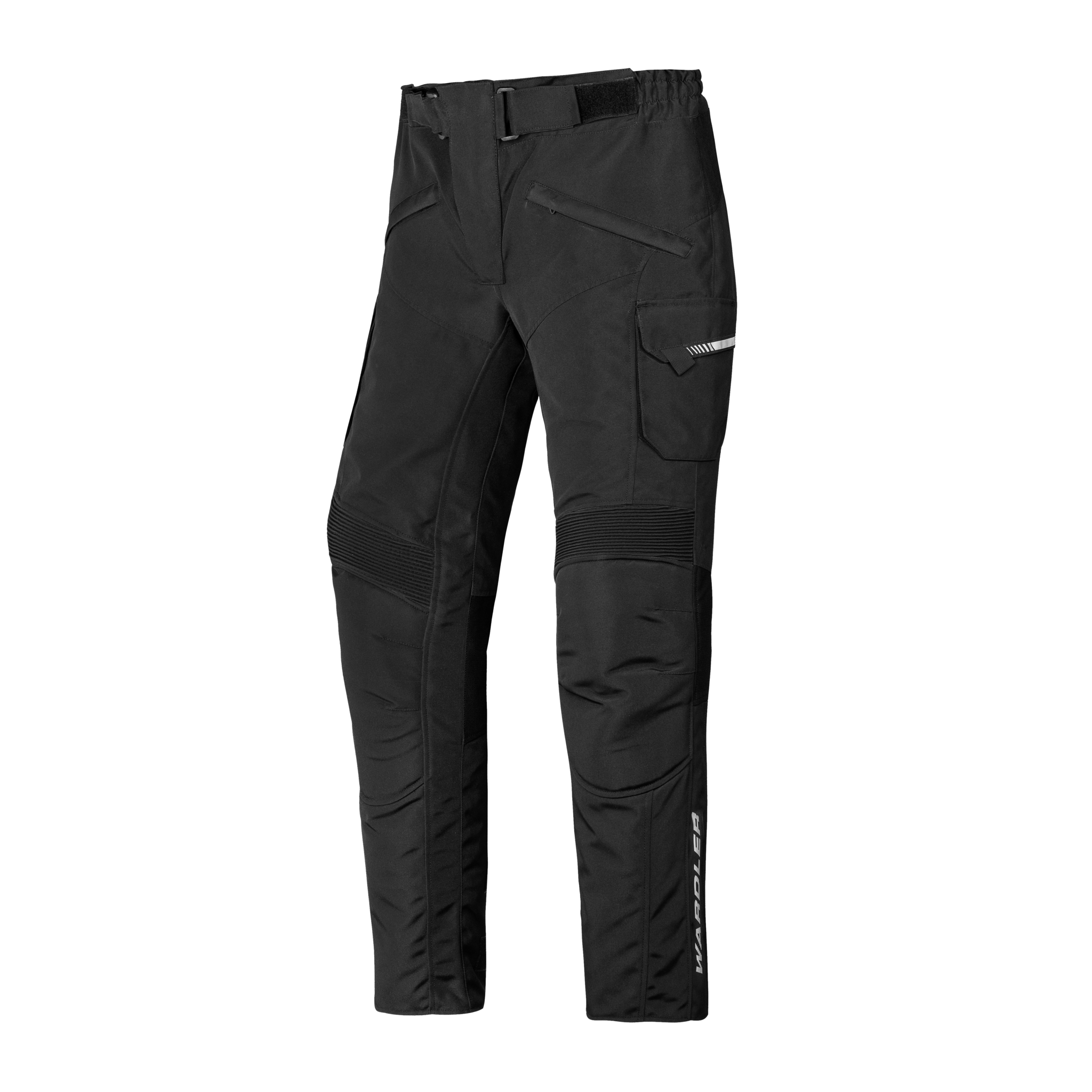 Ranger Motorcycle Pants, Black, Front View, Wardler