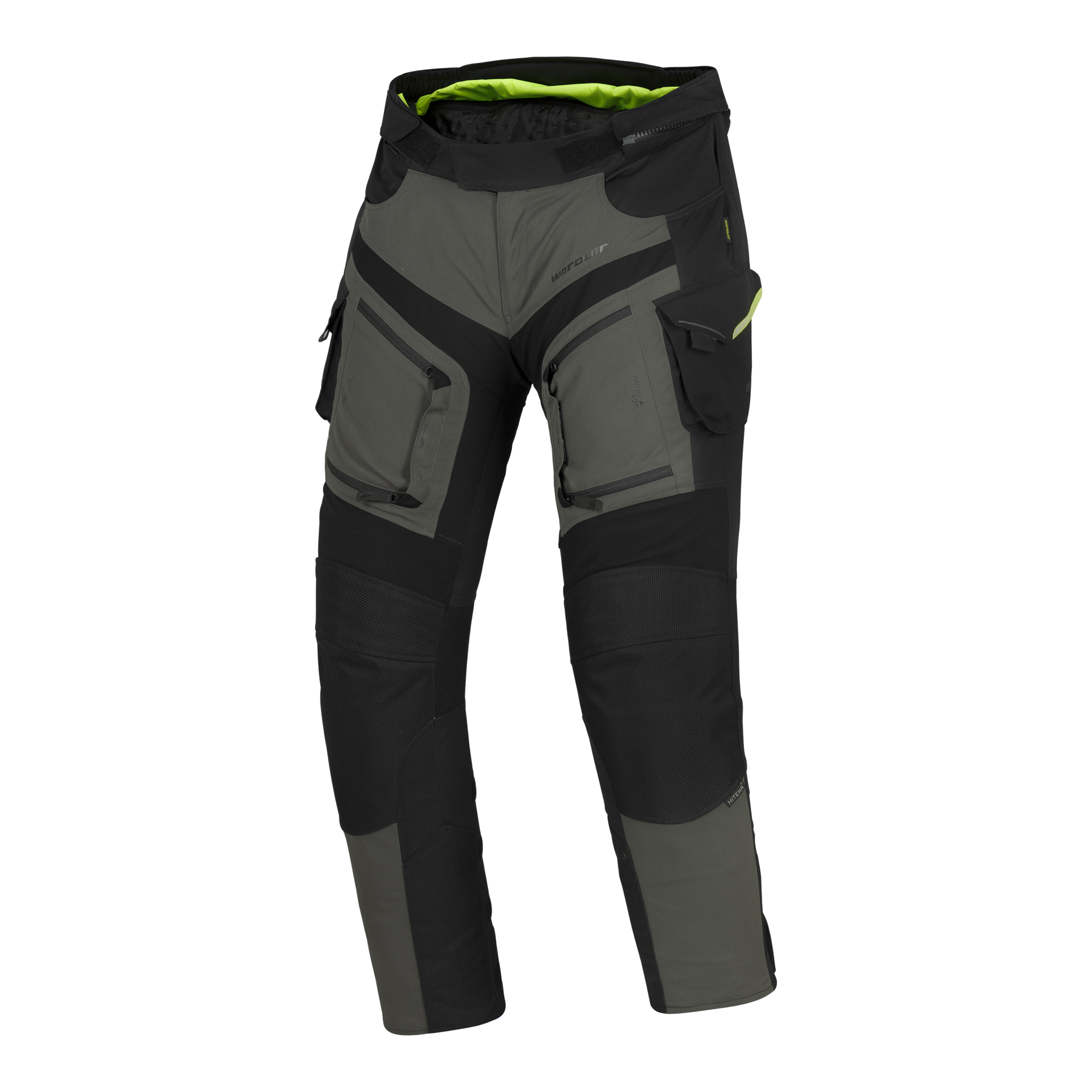 Wardler Textile Motorcycle Pants, Black-Anthracite, Front View