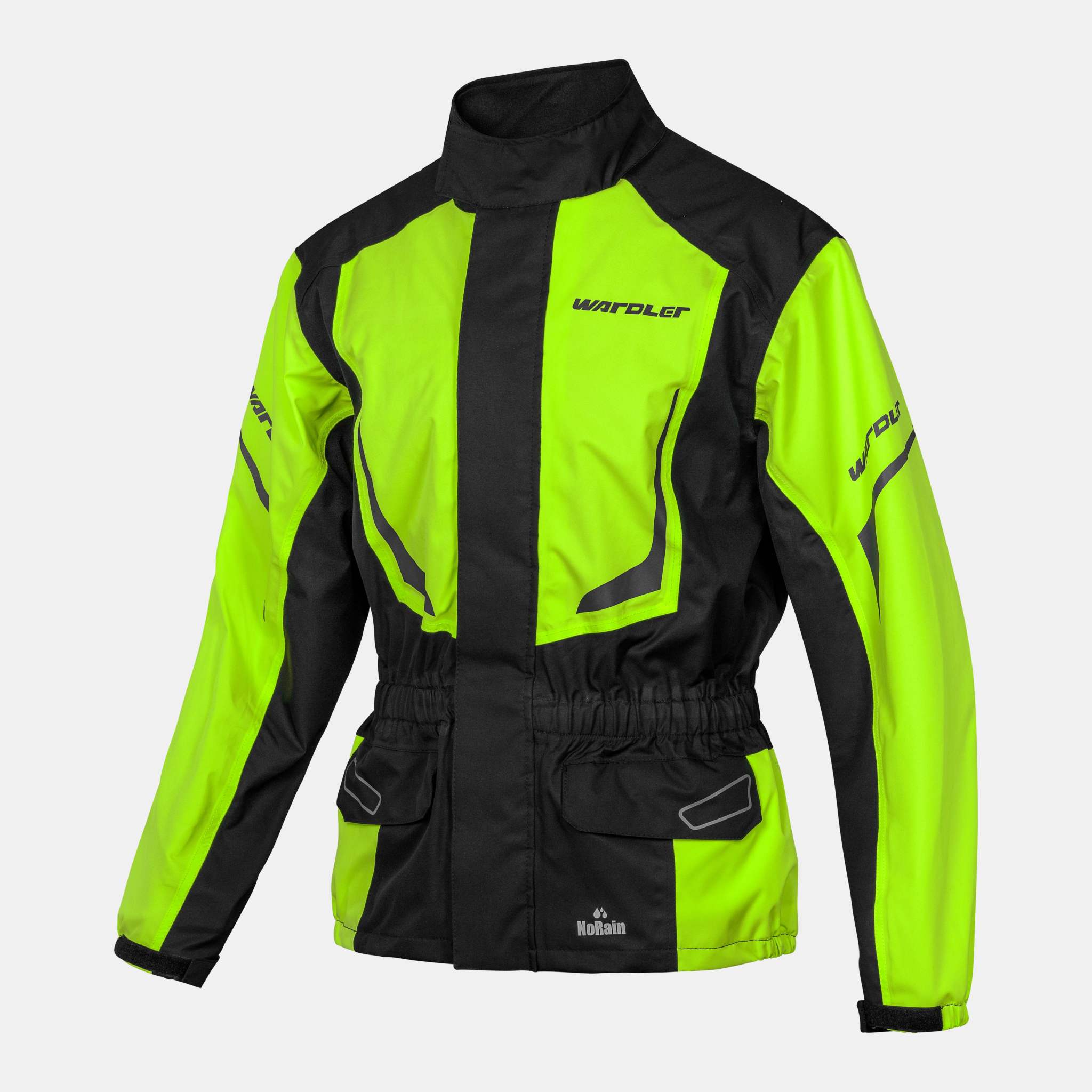 Rain Jacket - Neon Yellow Front View