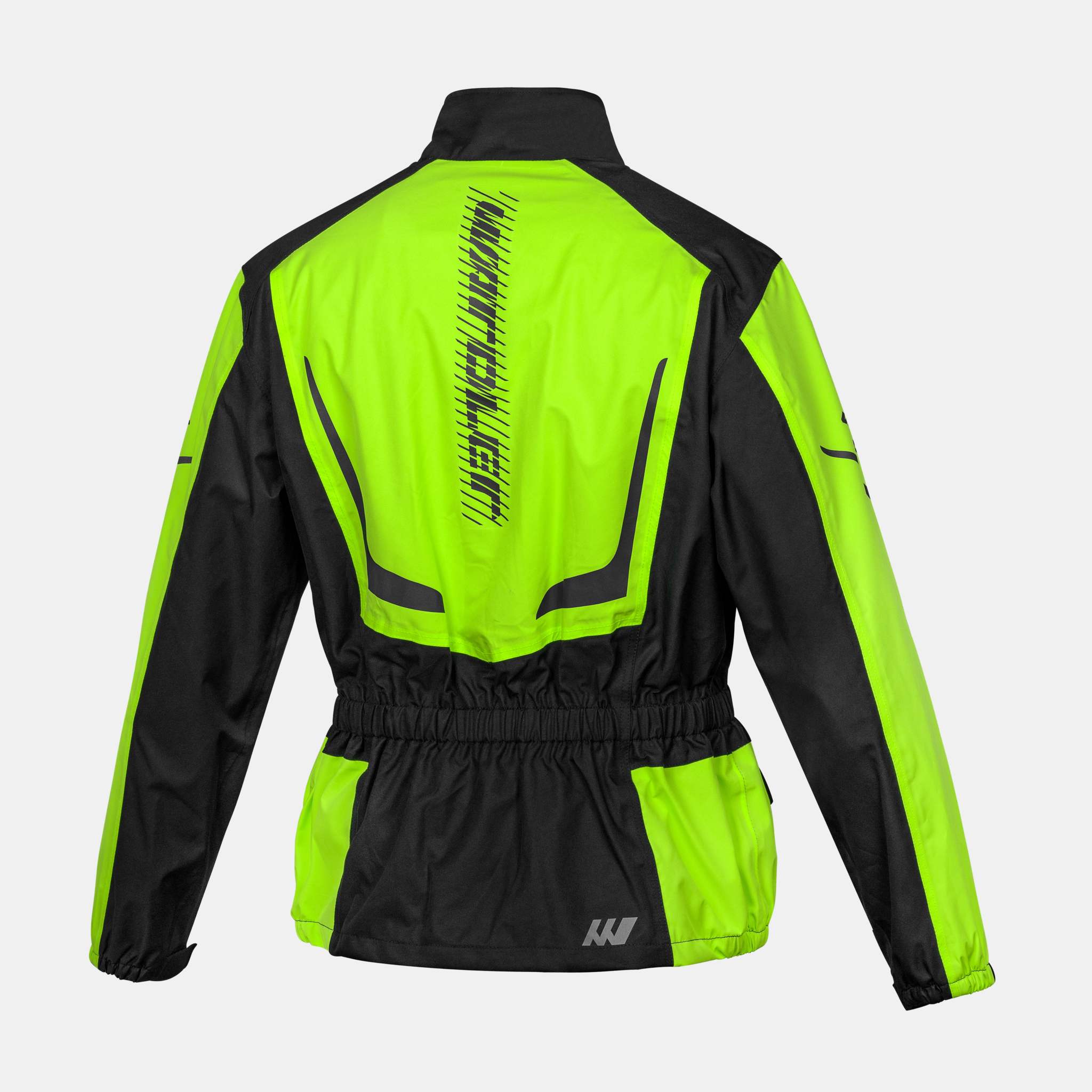 Rain Jacket - Neon Yellow Back View