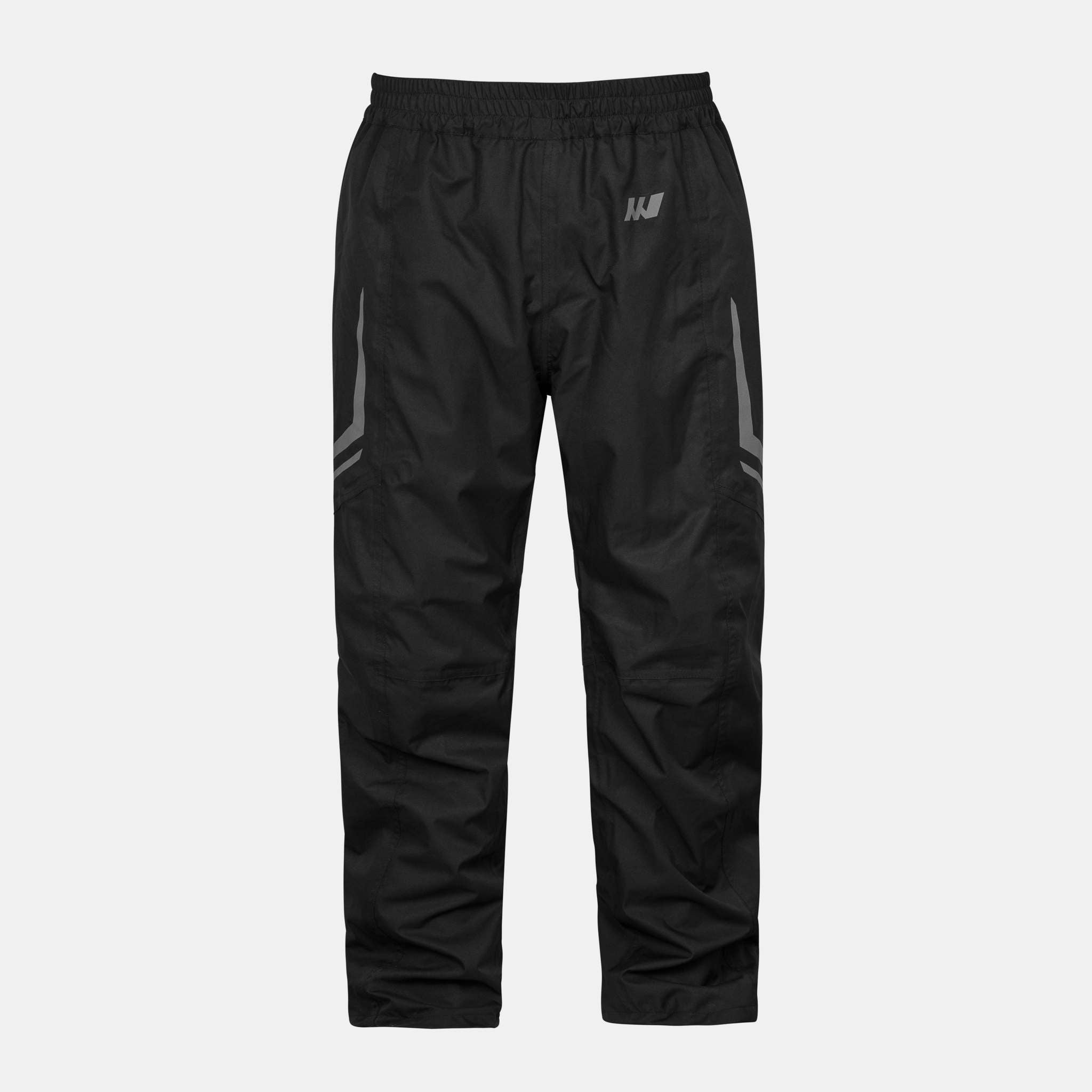 Motorcycle Rain Pants, Storm Rain Pants, Wardler, Black, Front View