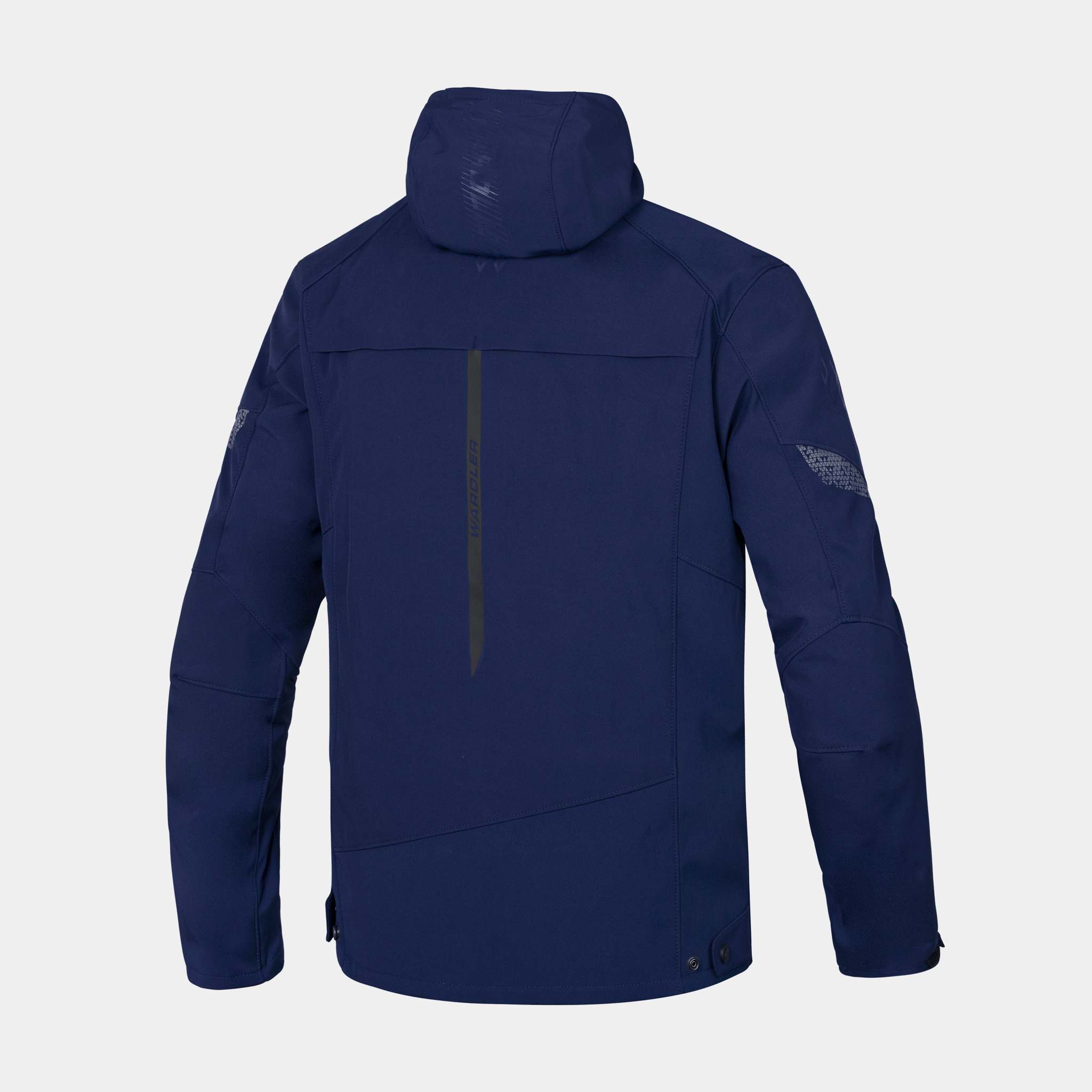 Motorcycle Riding Hoodies | Razor Softshell Riding Jacket / Navy Blue, back