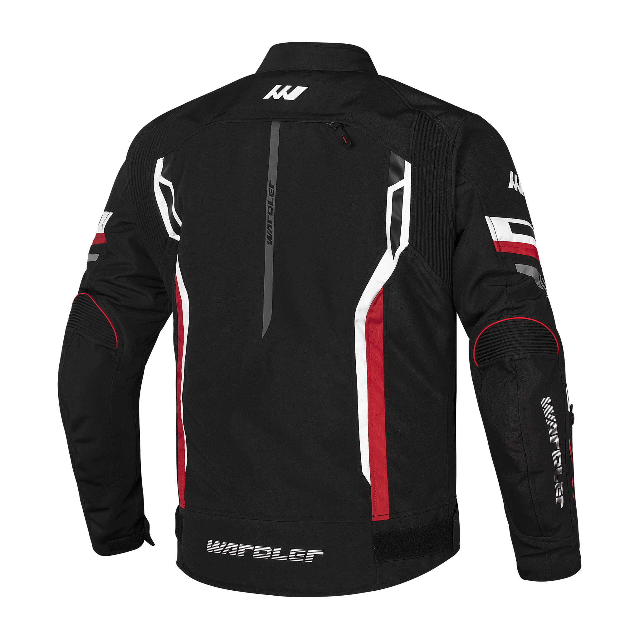 Radar motorcycle jacket, Black-white-red, back