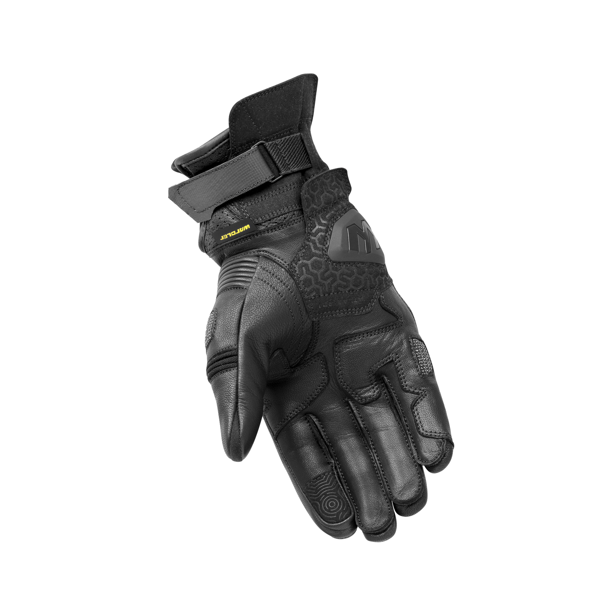 Motorcycle Gloves, Long Cuff Atlas Riding Gloves, Black, Back