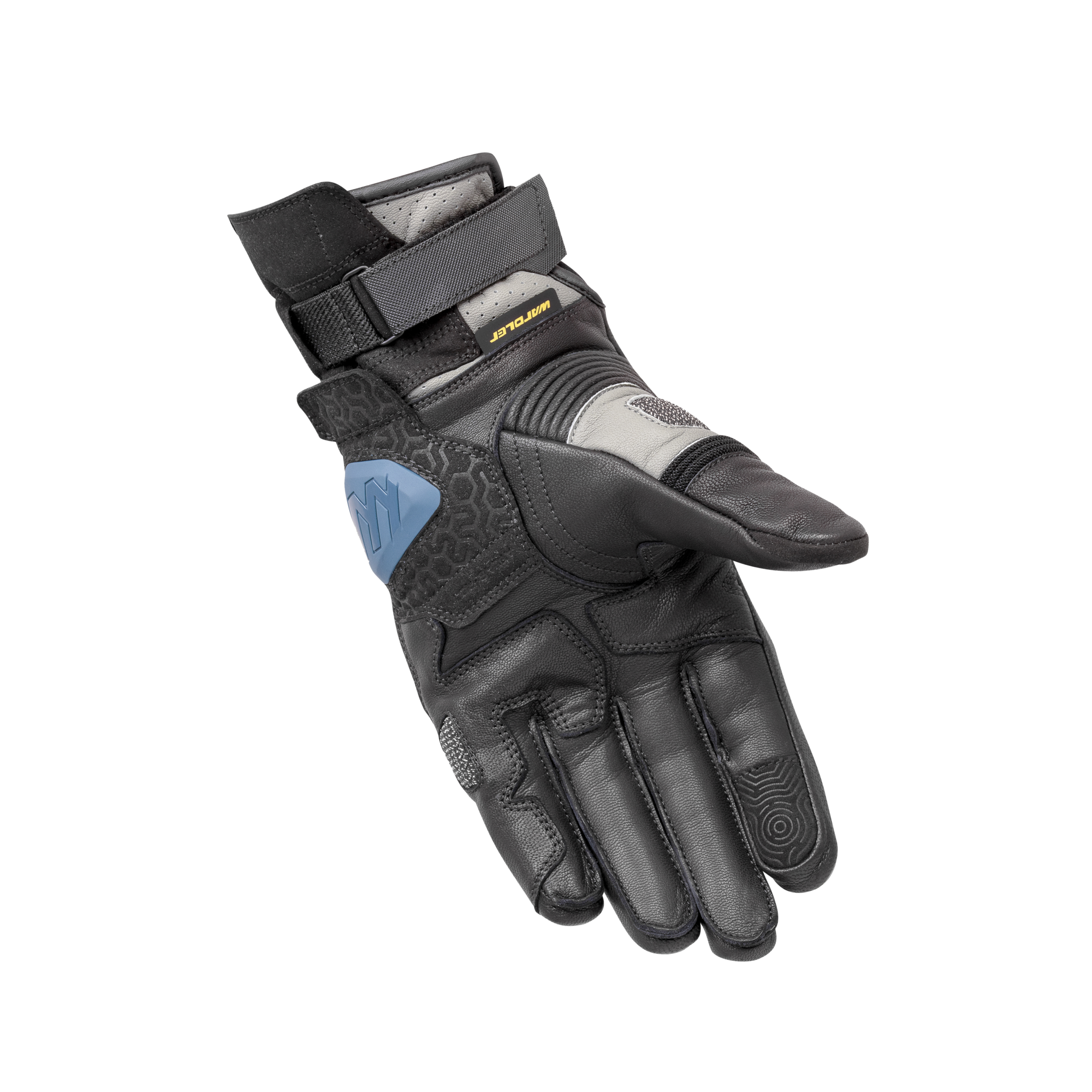 Motorcycle Gloves, Long Cuff Wardler Atlas Riding Gloves, Black-Blue, Back