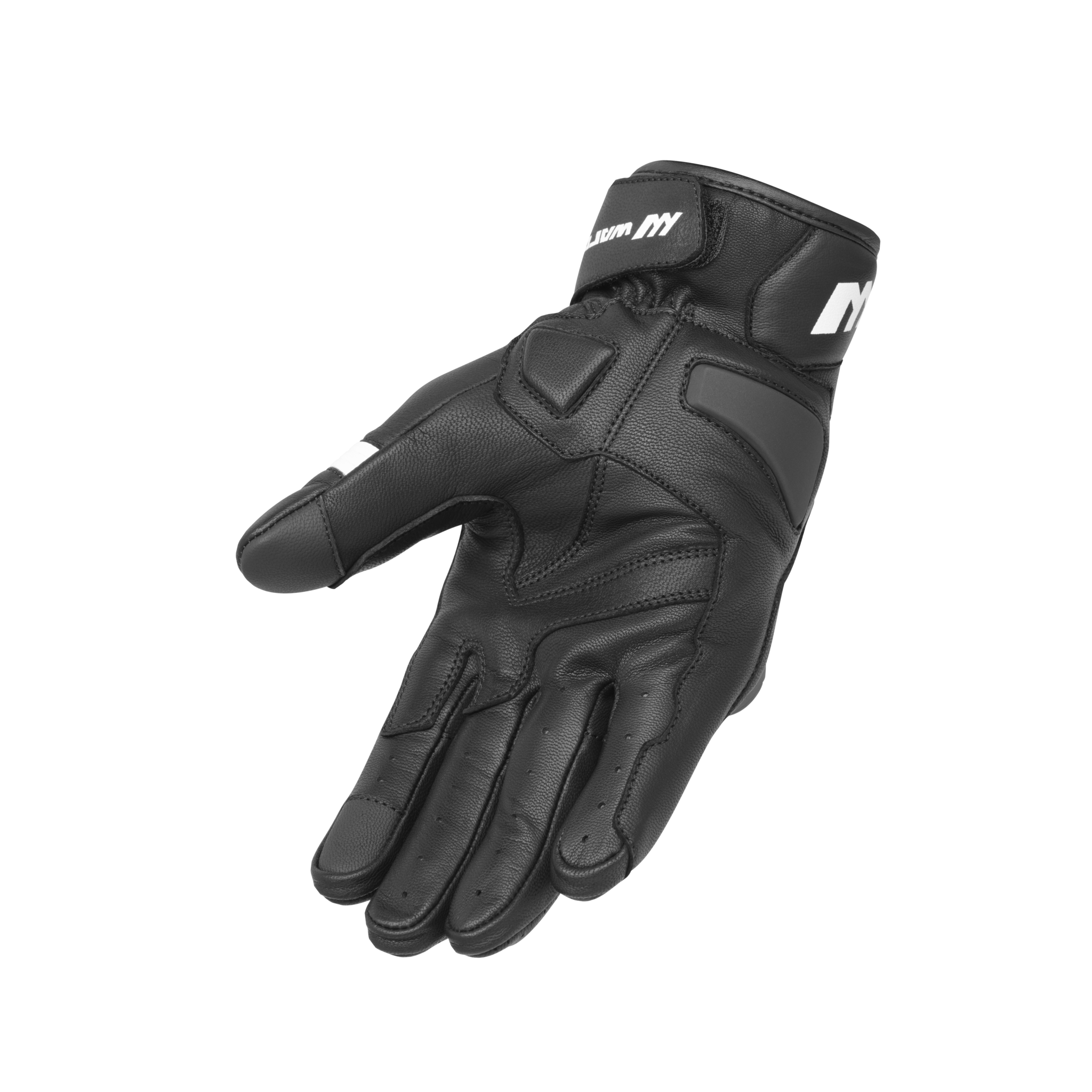 Vortex motorcycle gloves, TPU protection, breathable black-white back